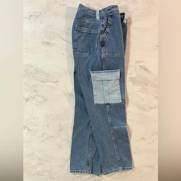 EUC PacSun Colorblock '90s Boyfriend Cargo Carpenter Pants Size 26 - Picture 5 of 5
